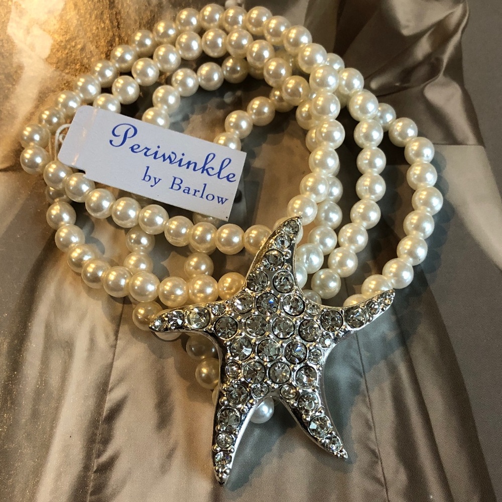 New with tag. Periwinkle by Barlow Faux Pearl Stretch Bracelet Set.